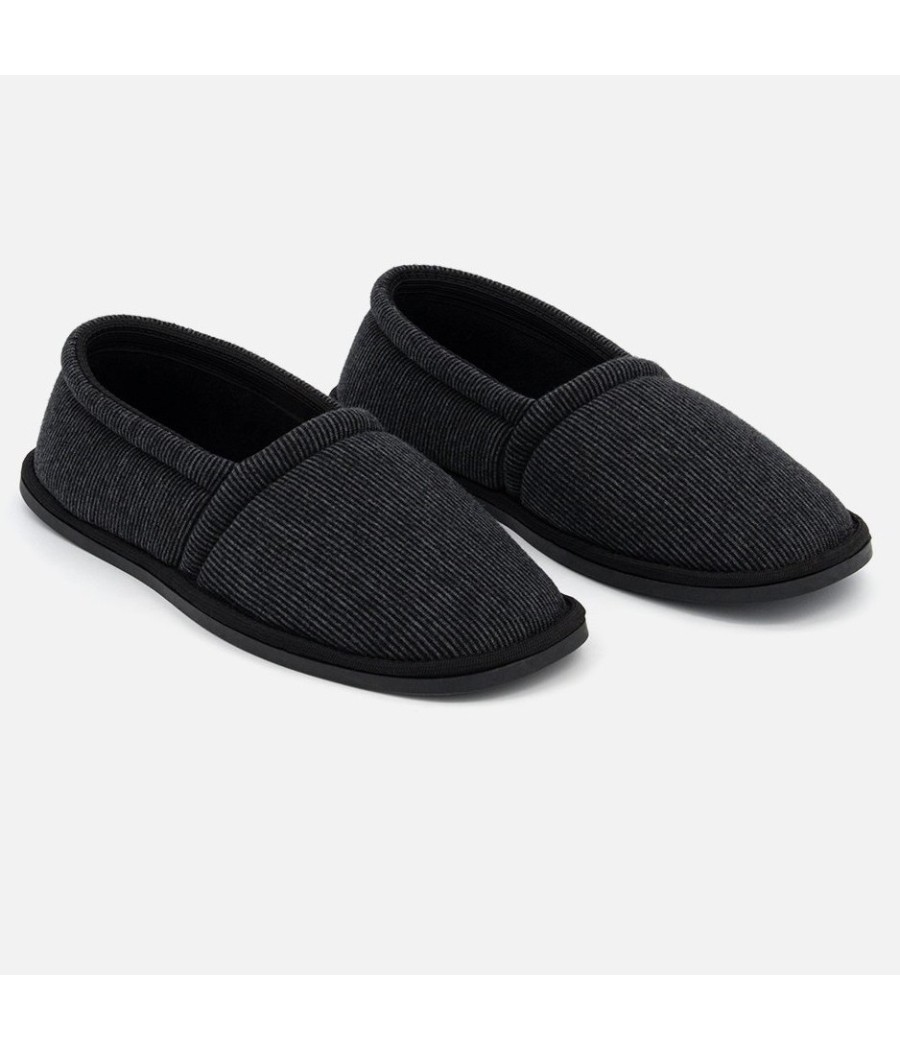 Corduroy Striped Slippers