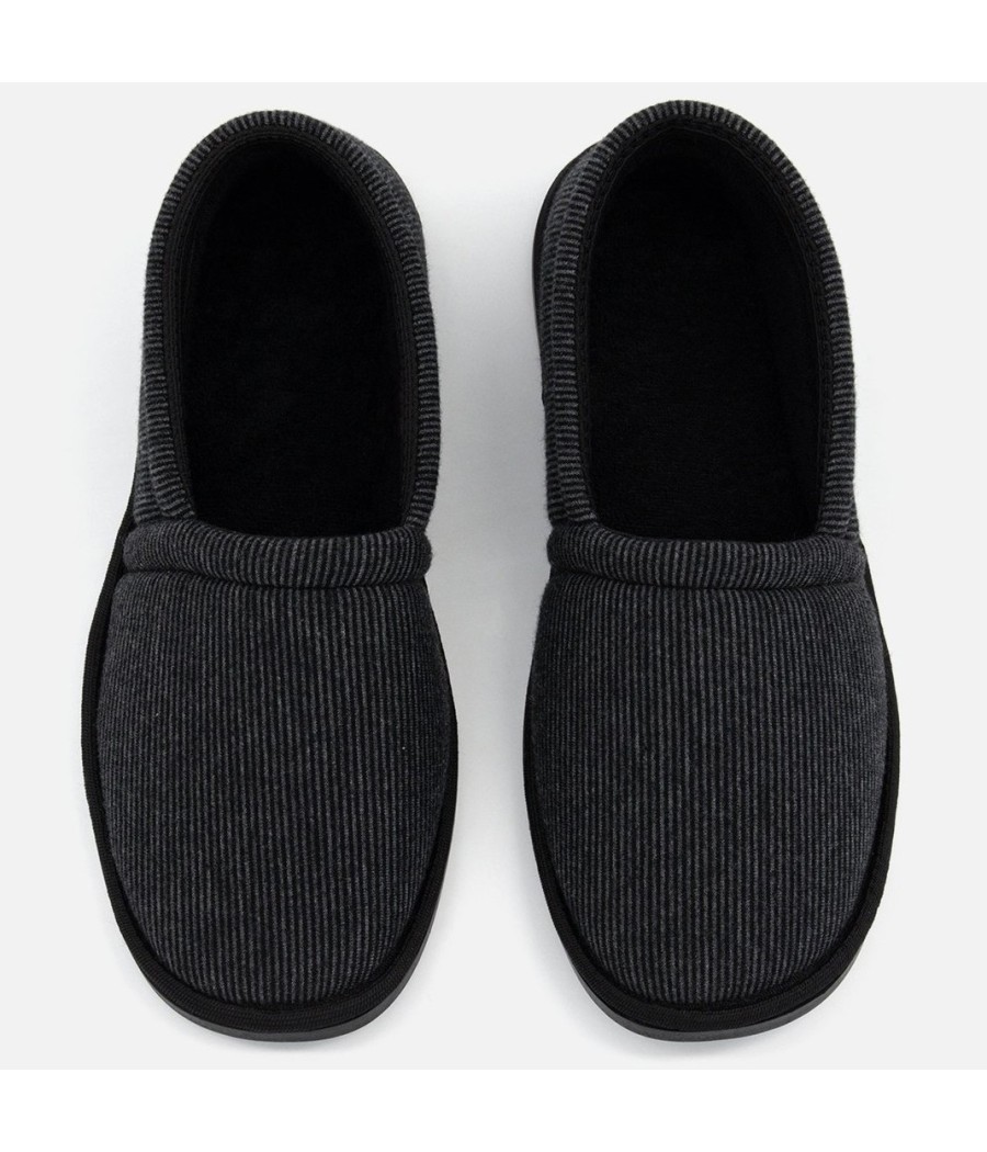 Corduroy Striped Slippers